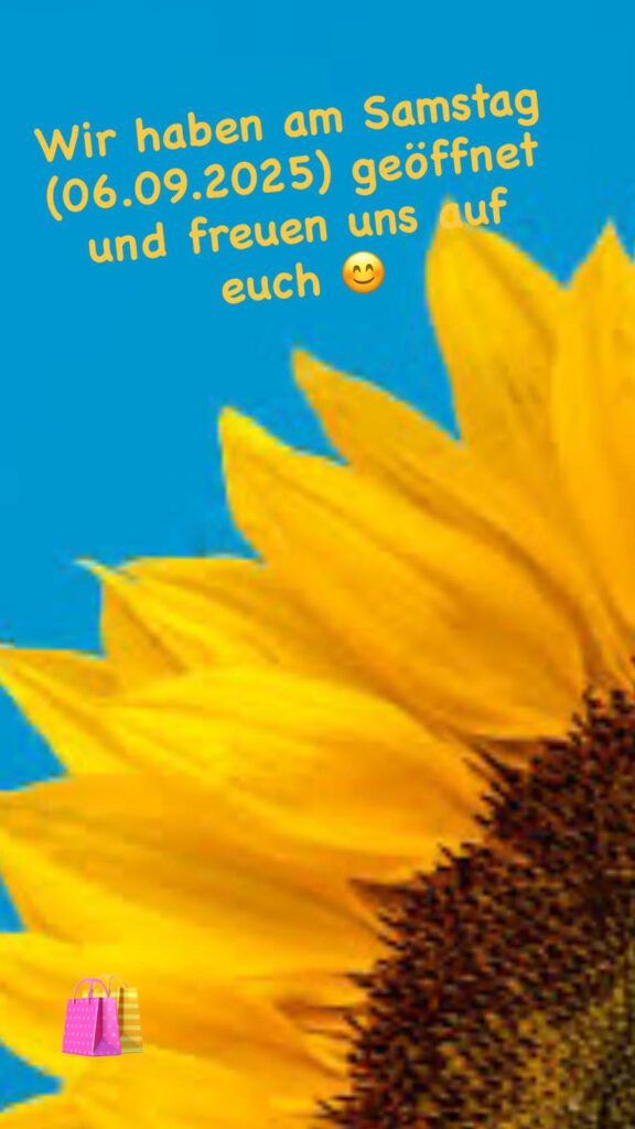 Es ist der erste Samstag im Monat! Das bedeutet, wir haben offen .-)